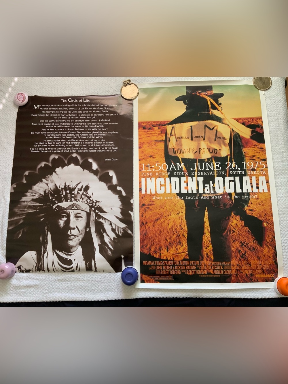 Incident at Oglala Vintage Movie Poster Native American History (27X40)